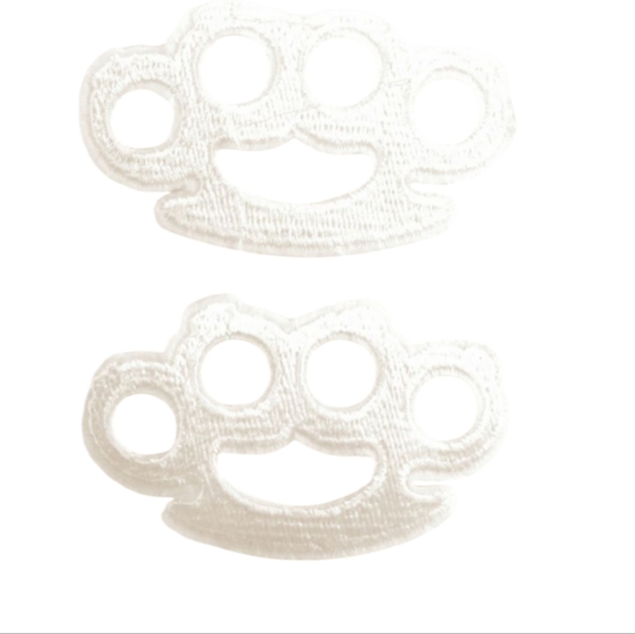 2 Brass Knuckles Punk Patch Set NWOT - Picture 4 of 4